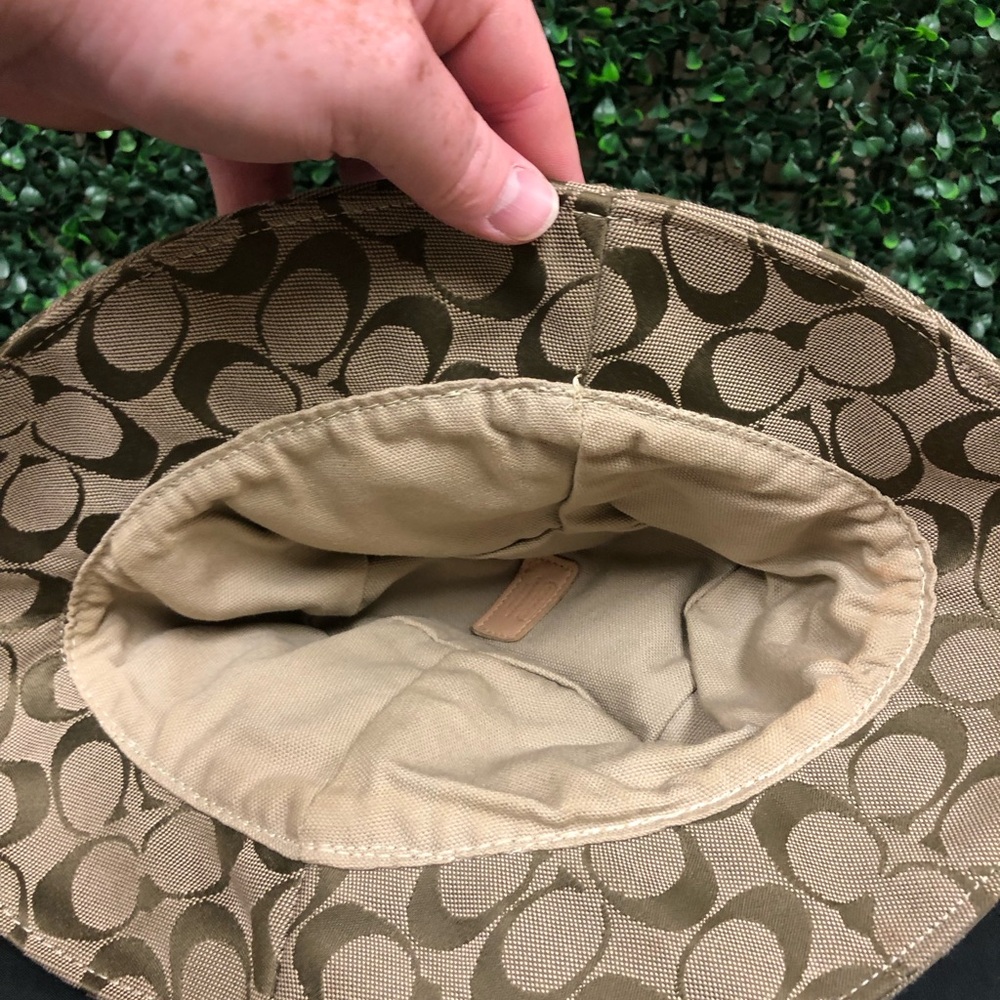 Coach Signature Monogram Canvas Bucket - Picture 9 of 10